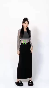 Chân váy suông dáng dài xẻ tà cách điệu vải dày dặn cạp cao tôn dáng [Mã CVO3B]