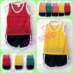 5 bộ ba lổ lưới bé 6_16kg bộ sát nách quần đùi trẻ em 6th_3 tuổi đồ bộ mặc ngủ