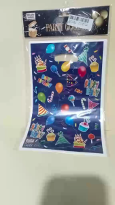 10pcs 16*25cm Party Gift Bags With Handles Cake Dot Pattern Colorful Plastic Bag