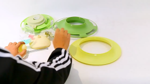 Pet AutoFeeder Toy Pet Food Treat Dispenser Cartoon Anti-slip pet cat toys interactive cat track toys Cat tunnel turntable toy