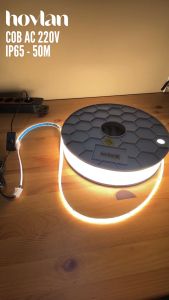 Led Strip Cob 220V AC Selang Dotless Transparant Lampu Anti Air Waterproof Outdoor Tanpa Trafo