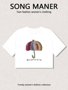 Casual Korean Style Lazy Pattern Round Neck Short Sleeve T-shirt