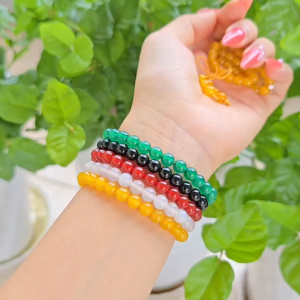 Q2025 Vòng Ngọc Agate 6li đủ màu: trắng đen xanh lá đỏ vàng đủ mệnh - Phong Thuỷ TUDO P