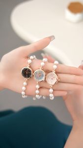 Rebirth Jam Tangan Wanita B007 Anti Air Tali Gelang Mutiara Korea Elegan
