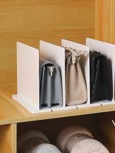Specool® Bag Storage Box Partition Adjustable Bag Storage Rack Handbag Organizer Wardrobe Closet Bags Storage Rack Plug-in Divided Storage Rack