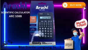 Arashi  Kalkulator Ilmiah Mini  10 Digit ARC 108B Electronic Scientific Calculator Digital Pocket Kantong Kecil Usaha Dagang Sekolah Kantor Check Correct Foldable Design 56 Computing Ability Laz Mellius Store COD