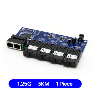 BYXGD 4F2E BiDi Single‑Mode Single Fiber Media Converter Board 4SC 2RJ45 Ethernet for CCTV Surveillance FTTH Industrial Network