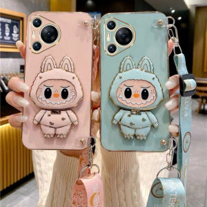 New Casing Huawei Pura 80 Pro Ultra Pura80 Ultra Pro Hot Trend Creative Rabble Shockproof Phone Case with 360° Rotating Mirror Holder and Lanyard 2025