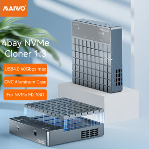 MAIWO 4-bay NVMe M2 Enclosure Multibay M2 SSD Cloner Software RAID  USB4.0 40Gbps to NVMe M2 2230 2242 2280 Aluminum ToolFree