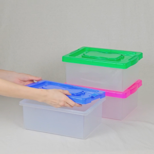 กล่องพลาสติก มีหูหิ้วแบบล็อคได้ สังฆภัณฑ์ (No.187)