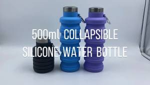 1pc Collapsible Water Bottle Reuseable BPA Free Silicone Foldable Bottles Portable Hiking Cup For Outdoor Mountaineering Tours