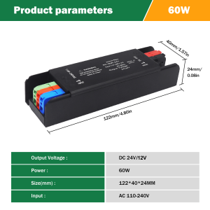 Ultra Thin Lighting Transformers 110V 220V to 12V 24V 60W 100W 200W 300W 400W For CCTV LED Strip Power Supply Adapter Driver