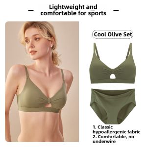Small Chest Gather Lift Anti Sag Bra Set