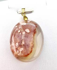 NATURAL SAKURA PENDANT AND NECKLACE ( The calming stone )