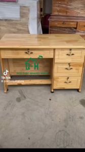 BÀN LÀM VIỆC GỖ THÔNG 4 HỘC KÉO GIÁ RẺ TẠI XƯỞNG HCM