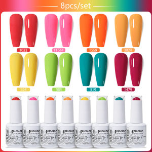 Arte Clavo 8pcs Nail Gel Polish Set HEMA FREE All-Season Nails DIY Nail Art UV/LED Vernis Manicure Kit Long Lasting Hybrid Gel