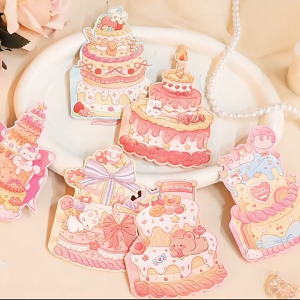 【READY STOCK】Happy Birthday 3D Birthday Cake Folded Greeting Card Birthday Wishes Message Small Card 立体生日蛋糕贺卡 (BD68)