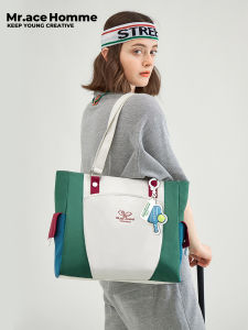 Mrace Sporty Eco-Friendly 2025 New Womens Tote Bag Large Capacity Commuter Shoulder Bag Polyester Fiber Zipper Closure Soft