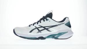 ASICS Men SOLUTION SPEED FF 4 Tennis Shoes in White/Midnight
