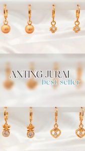 Cute Jewelry Anting Dewasa Permata Oval Zircon Perhiasan Wanita AT 364