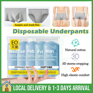 1 Pack 5PCS Disposable Underwear Men Cotton Travel Panties Briefs Shorts