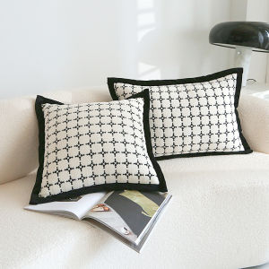 Nordic INS Style Geometric Embroidered Square Comfort Cushion