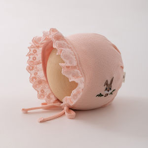 Princess Style Baby Girl Hat Spring Autumn Outdoors Sunshade Cap Cotton Material round Top Court Hat for Newborn Infants