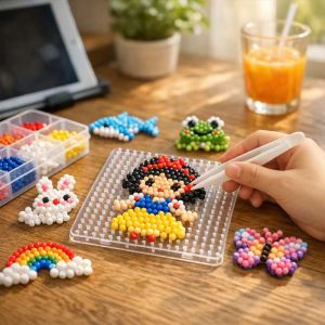 Childrens DIY Art Kit Girls Craft Toys Beads