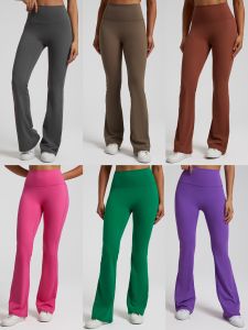 Quần Dài Thể Thao Yoga Cạp Cao Co Giãn Thoải Mái Quần Dài Thể Thao Ống Loe Quần Bó Nâng Mông Cạp Cao Quần Dài Thể Thao Mùa Hè