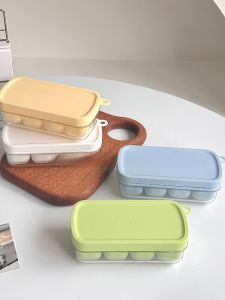 INS South Korea Mini Ice Cube Tray Mold For Home Refrigerator Ice Cube Box Press with Lid Ice Handy Gadget Food Grade
