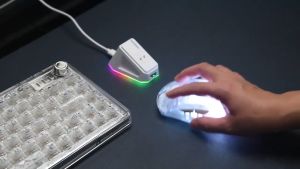 Attack Shark X2 Pro Mouse Wireless Charging Bluetooth Tri-Mode RGB Light Transparent PC Gaming Silent 2.4G Cable Mice