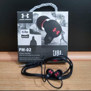 BELI 1 GRATIS 1 HANDSFREE / EARPHONE HEADSET FROM PM-02  MEGA BASS / EXTRA BASS / SUPER BASS UNDER AMOUR KOMPATIBEL BUAT SEMUA HP ANDROID OPPO/VIVO/SAMSUNG/XIAOMI/REDMI/REALME HeadPhone In-Ear