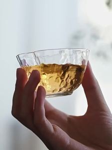 JISU | Japanese Style Crystal Glass Gilded Tea Cup