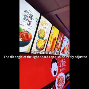 LED Menu Board Display hanging light board restaurant menu Advertising Adjustable Pole LED Light box Menu fast food 悬挂菜单