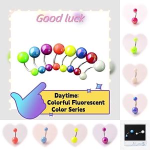 Dazzling Fluorescent Belly Ring - European & American Style Luminous Acrylic Navel Jewelry