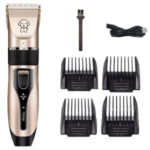 Professional Rechargeable Pet Cat Dog Hair Razor Trimmer Grooming Kit Electrical Clipper Shaver Set