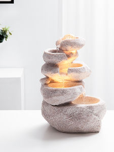 Office Decorative Wealth Attracting Water Flowing Sculpture Indoor Living Room Feng Shui Ball Opening Gift Entrance Circular Water Landscape Wealth Attracting View