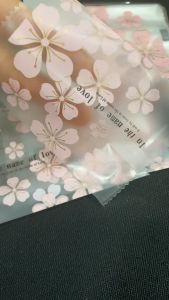 Set 100 túi đựng trà hoa bánh kẹo hàn miệng 7x10 cm Họa tiết hoa đào