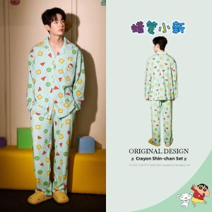 GONGDIE | Soft Long Sleeve Cartoon Cotton Pajama Set