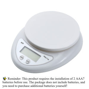 Digital Kitchen Scale 2300g/1g High Precision Food Scale LCD Display Tare Function Baking Cooking Electronic Weighing Scale