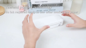 เครื่องพิมพ์  A4 เครื่องพิมพ์ความร้อน พกพาง่าย ไร้สาย เครื่องปริ้ Portable thermal printer ใช้งานสะดวก