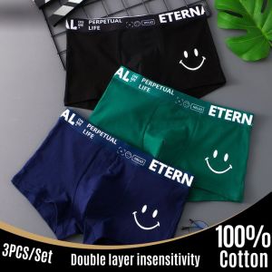 Nam mới Quần sịp nam cotton nguyên chất bốn góc rộng thoáng khí Nam Góc phẳng Mens xu hướng quần sịp cao cấp