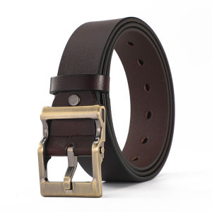 3.8cm Wide Mens Belt 110cm 120cm 130cm High-Quality Leather Belt Mens Retro Pure Cowhide Alloy Pin Buckle Jeans Mens Belt