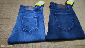 Wthinlee Nam Công Sở Quần Jean Thường Ngày Thẳng Co Giãn Denim Quần Giữa Eo Cổ Điển Làm Việc Thời Trang Xuân Thu Cotton