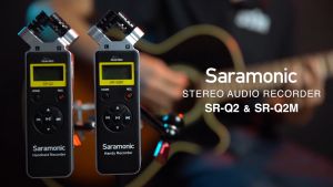 Saramonic SR-Q2M เครื่องบันทึกเสียงแบบพกพาพร้อมไมโครโฟน มือถือ, แข็งแรง, มีรีโมทคอนโทรล, บันทึกเสียงสะดวกสบาย คุณภาพเยี่ยม, เหมาะสำหรับงานวีดีโอ, สัมภาษณ์, พอดแคสต์ รับเสียงสเตอริโอชัดเจน ไมค์ในตัว แสดงเมนูด้วยหน้าจอ ง่ายต่อการควบคุมด้วยปุ่มกดบนตัวเครื่อง
