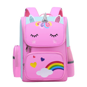 Unicorn Rainbow School Bag For Kids Girls Cartoon School Backpack Water-proof Safety Travel Bag