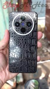 Dán Skin Full Mặt Sau & Viền Vivo X200s – Nhám Carbon Da Kim Tuyến Nhôm Xước