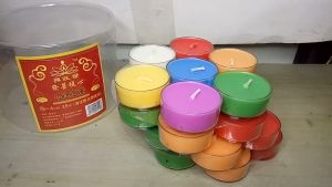 Lilin Tealight Lilin Hias Lilin Dekor Warna Warni 4 Jam Tekstur Lunak Isi 28Pcs