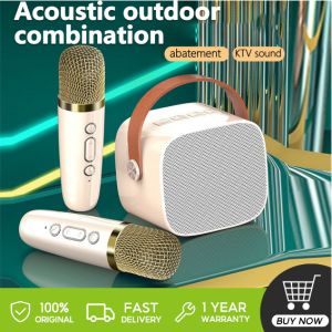 🎁 Original Product + FREE Shipping 🎁 SGALAS Mini Wireless Mic Bluetooth Small Speaker Outdoor Portable Karaoke Microphone Audio All-in-one Microphone Subwoofer
