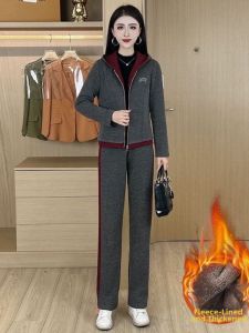 QIAOXIZI | Padded Plus-size Casual Set for Older Women